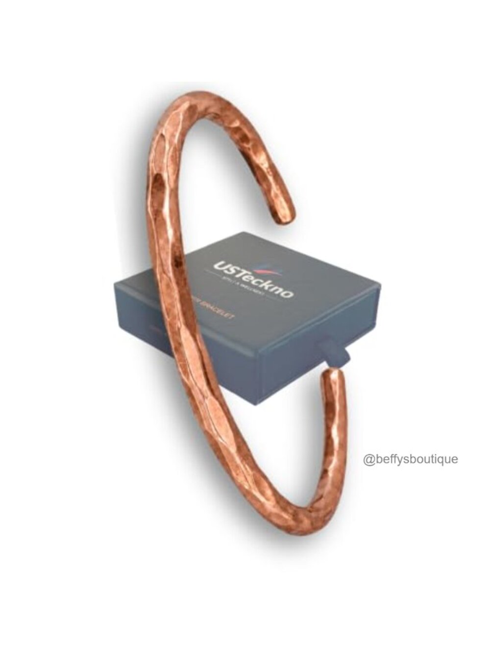 Hand Forged Pure Copper Bracelet Solid High Gauge Adjustable Wristband